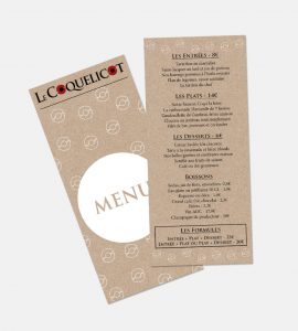 Identité-Visuelle-Menu-Restaurant-Le-Coquelicot